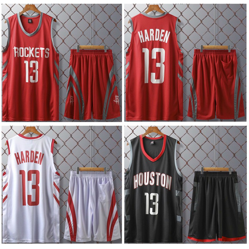 black and red james harden jersey