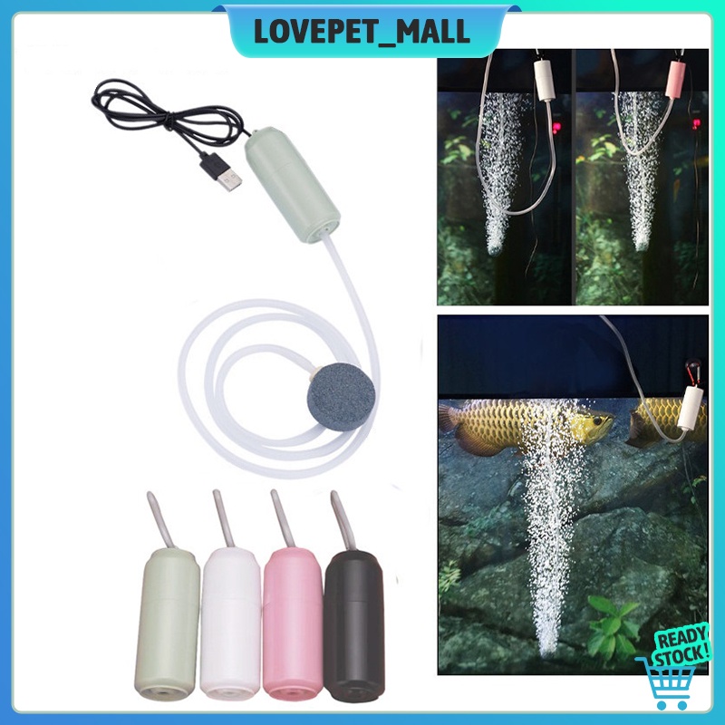 Mini USB Oxygen Pump Portable Aquarium Oxygen Air Pump Silent Air