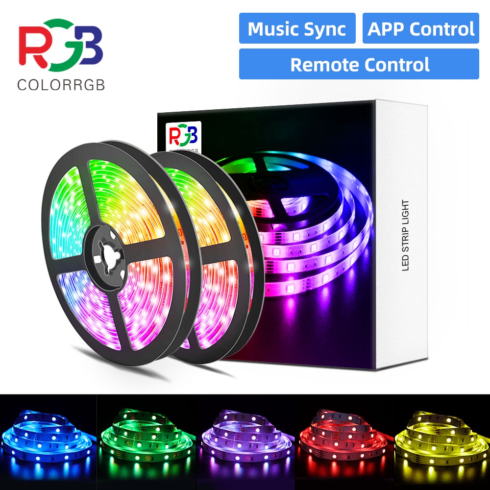 Colorrgb LED Strip Light App Control RGB Smd Flexible Ribbon DIY LED Light Strip