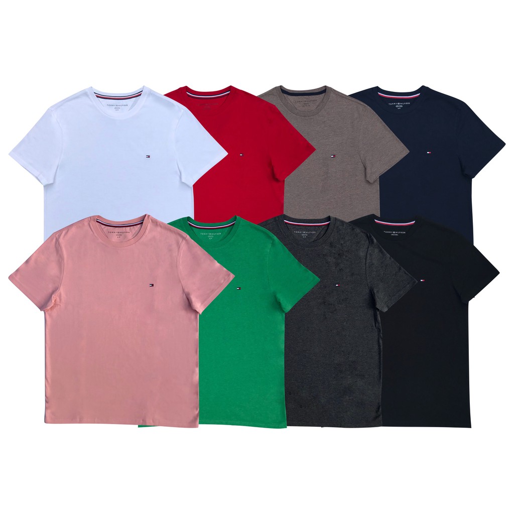 Tommy Hilfiger Men's Plain Crew Neck Shirt | Shopee Philippines