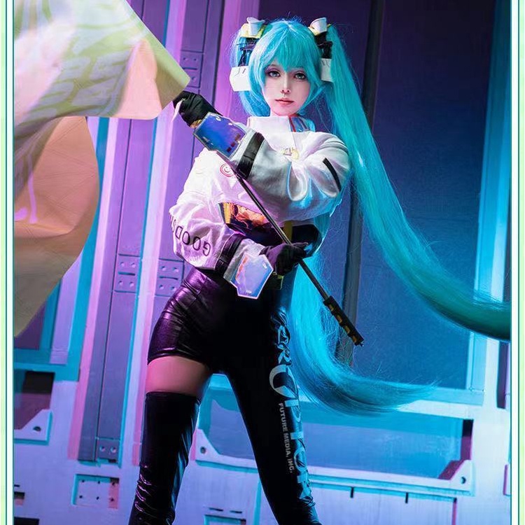 Miku Cosplay Anime Vocaloid Hatsune 2022 Miku Racing Cosplay Costume Miku Sexy Jumpsuits