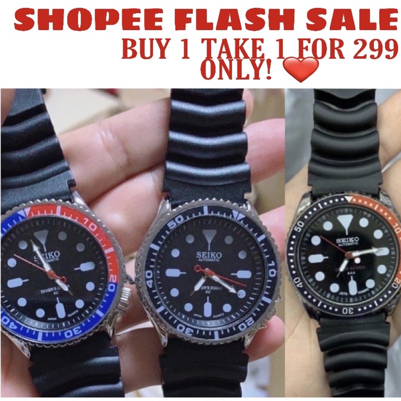 SALE! Seiko divers for men japan watch automatic movement with regular box  | Shopee Philippines