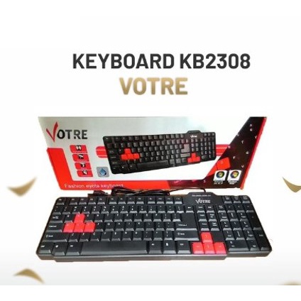 Keyboard VOTRE KB2308 BASIC USB KEYBOARD Computer / Laptop | Shopee ...