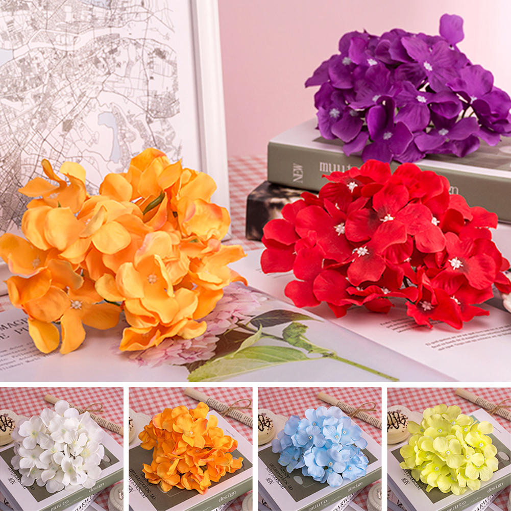 Cg Artificial Silk Hydrangea Flower Head Decorative Flower Head Home Wedding Party Birthday Wall Road Lead Arch Flowers Shopee Philippines