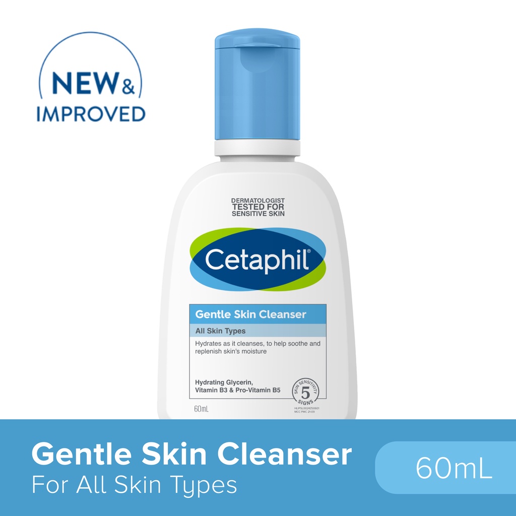 Cetaphil Gentle Skin Cleanser 60ml [For Sensitive Skin / NonDrying