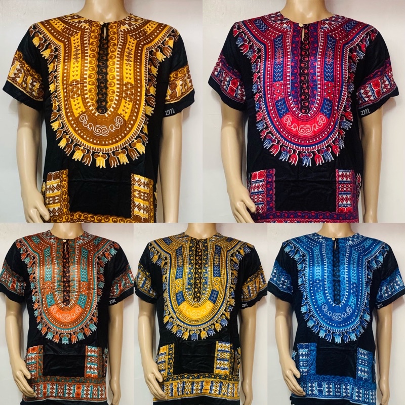 Dashiki Bohemian Batik Shirt (Unisex) | Shopee Philippines