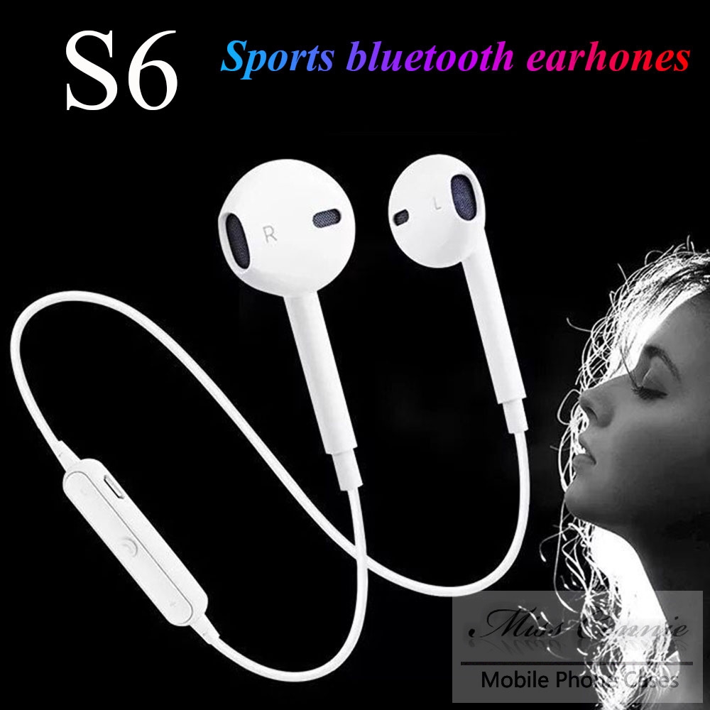 S6 Stereo wireless headphones Bluetooth earphones With microphone