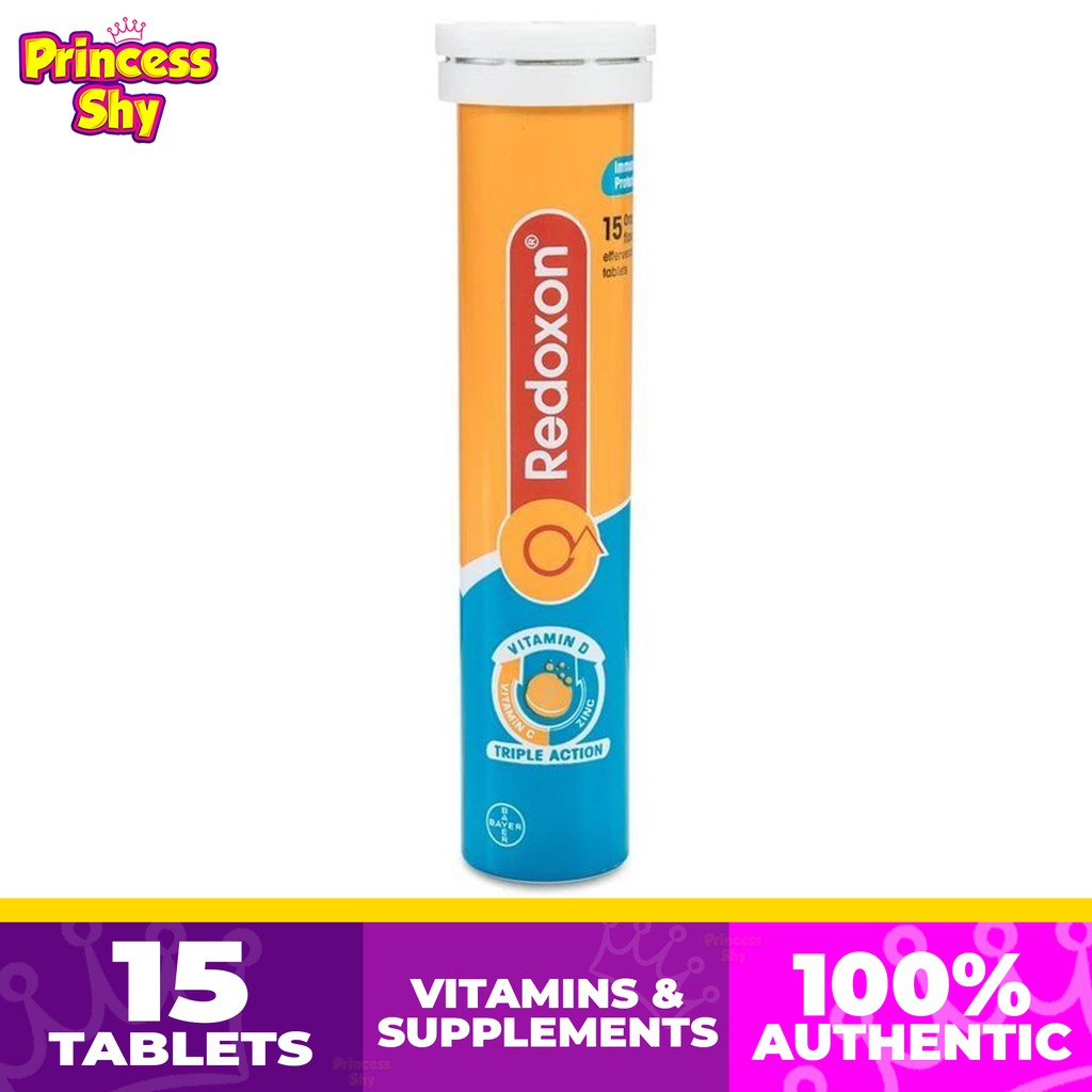 Redoxon Vitamin C D Zinc Triple Action Effervescent Tablets Orange Flavor Shopee Philippines