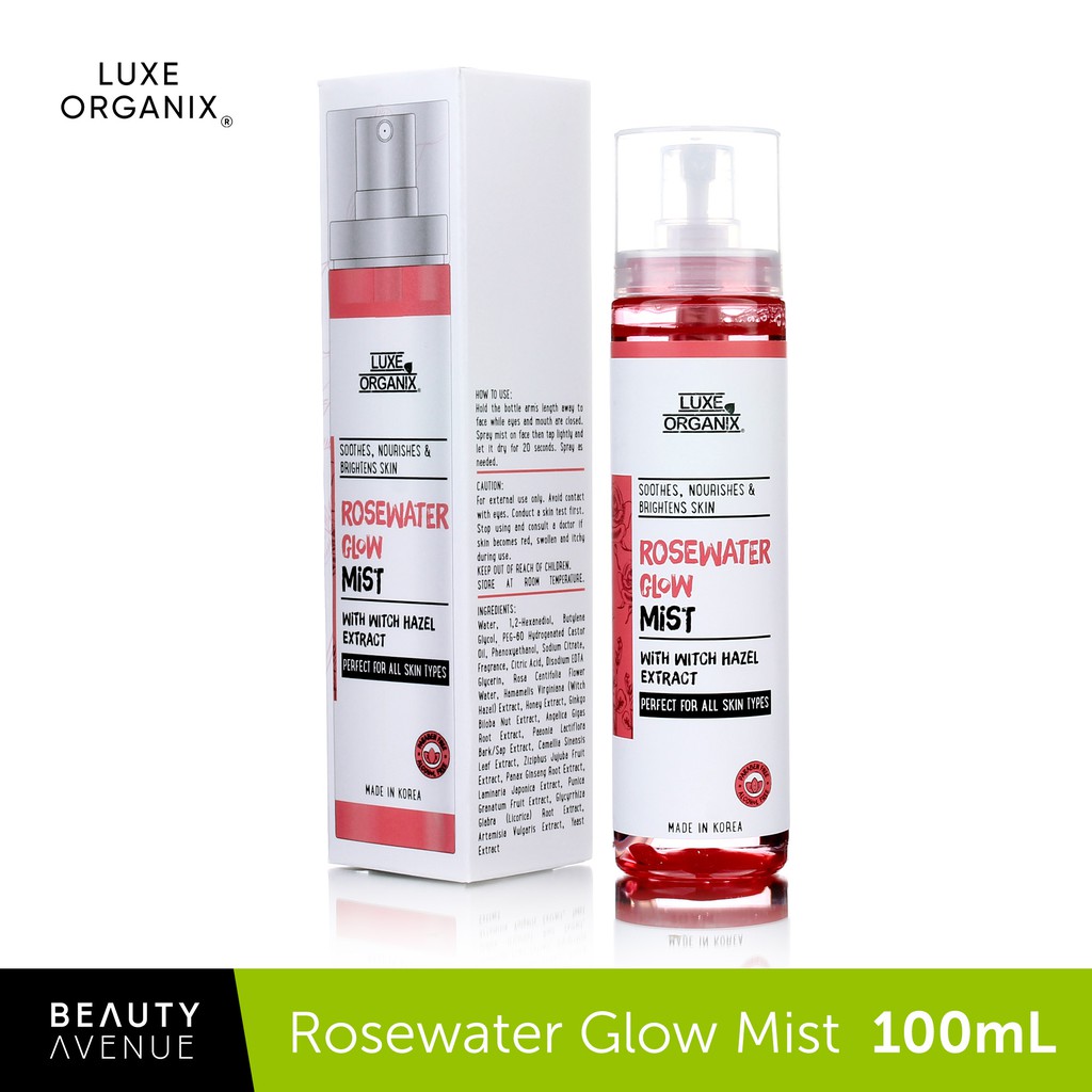 Luxe Organix Rosewater Glow Facial Mist 100mL Shopee Philippines