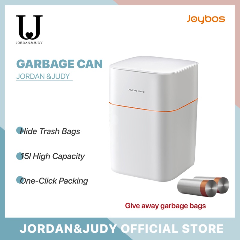Joybos 15L Trash Bin With cover Kitchen and Bathroom Pressed Type trash