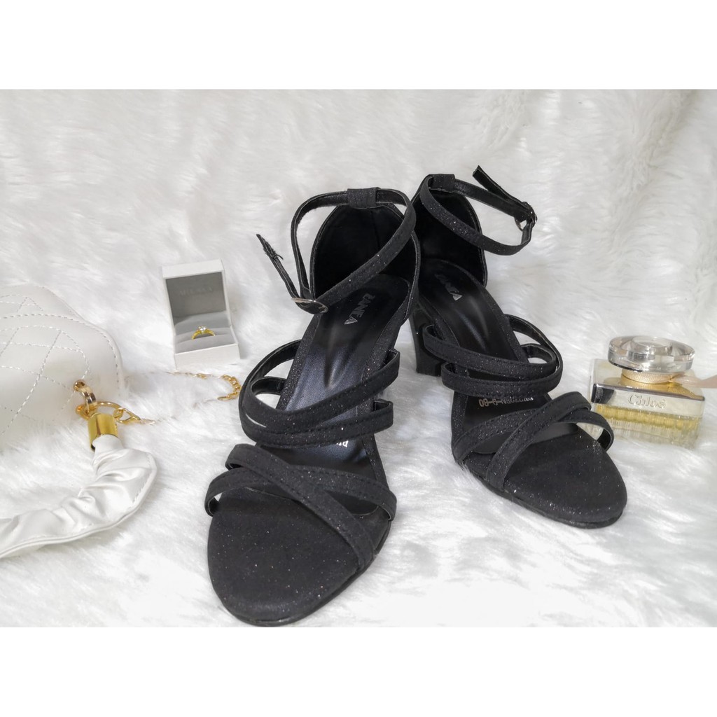 Zanea brand ZEMIRAH Black sandals // Stiletto heels // SALE!! Shopee Philippines