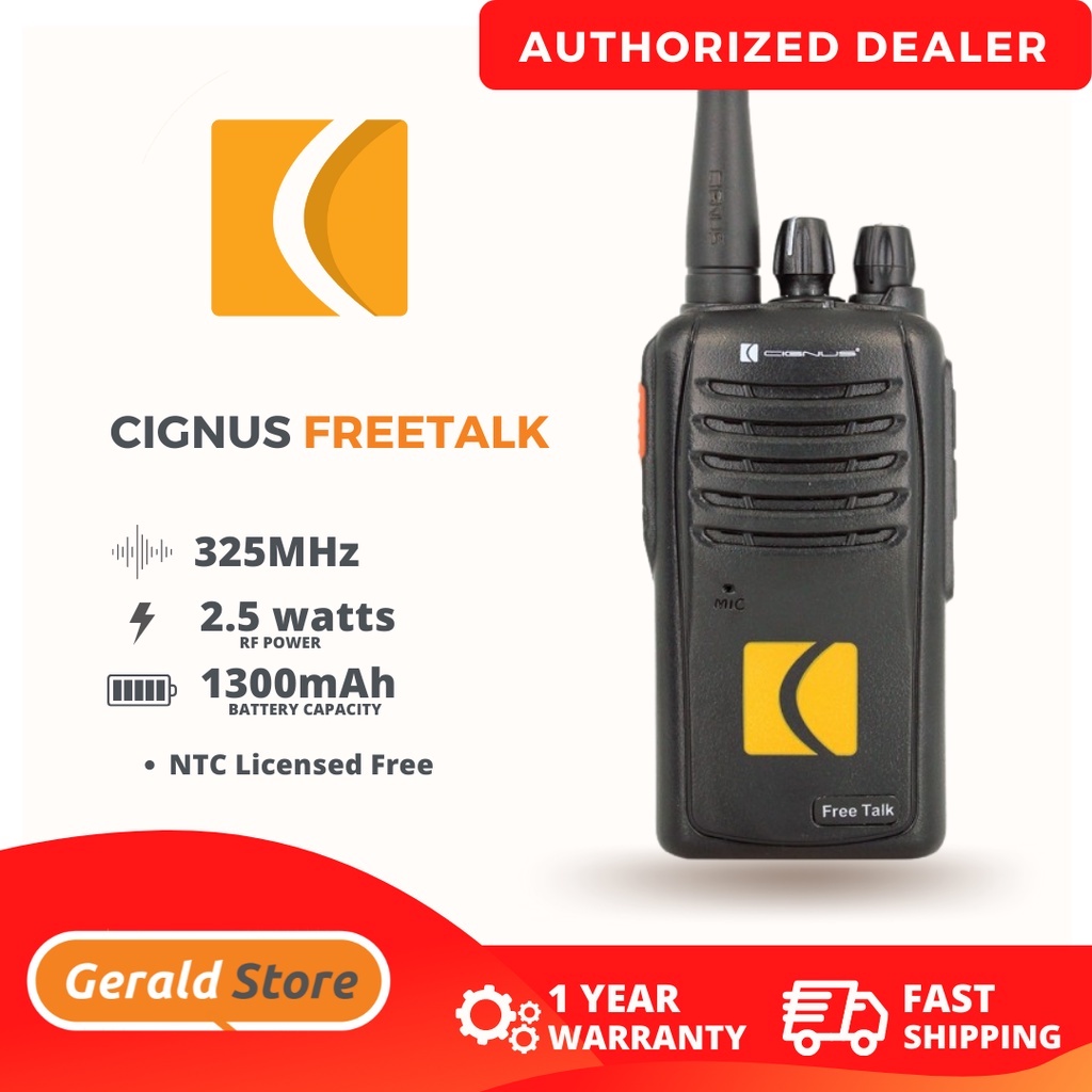 Cignus CG325 FREETALK License Free Two Way Radio with NTC Special