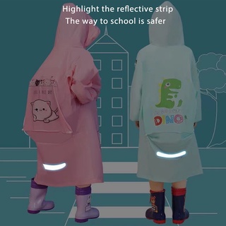 CODExpandable Kids raincoat with backpack allowance Cartoon comfortable kids Children EVA Waterproof #2