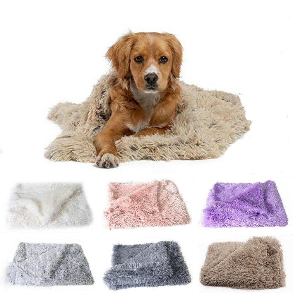 blanket with dog picture on it