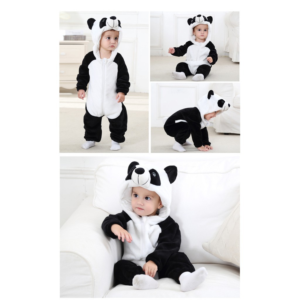 Baby Kid Blue Stitch Hoodie Romper Panda Flannel Outfits Cosplay Pajamas For Boy Girl Shopee Philippines
