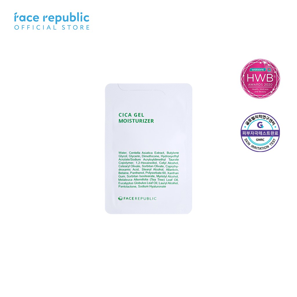 face republic cica gel moisturizer watsons