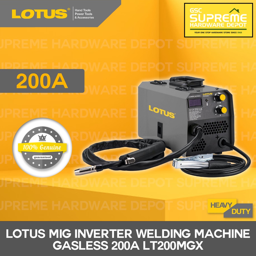 Lotus MIG Inverter Welding Machine 200A Gasless LT200MGX Shopee