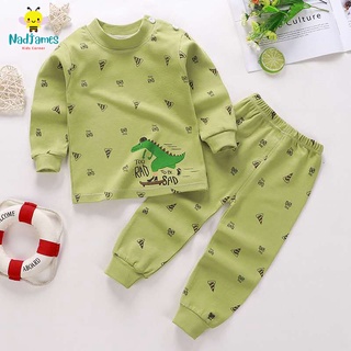 Imported Children's Long sleeve kids Pajama terno Cloth for baby 1-7 years old Pure Cotton #JY2207-A #4