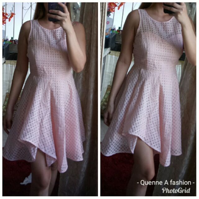 peach color casual dress