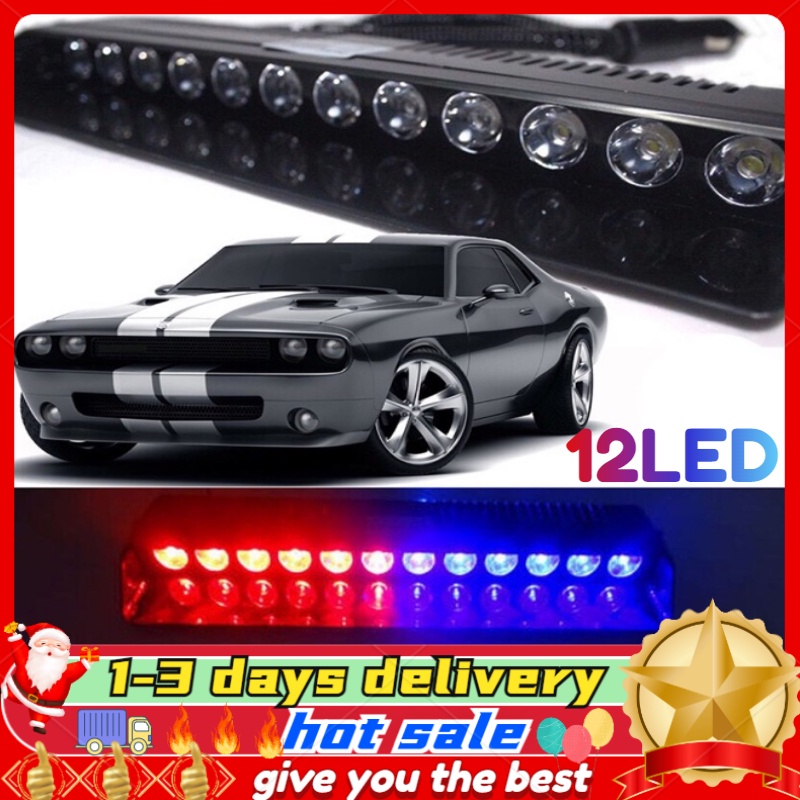 Highbright car 12 LED suction cup type strobe light 12v24v Shopee