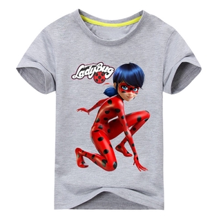 2019 Kids Fashion T Shirt Summer Short Sleeve Tops Ladybug Miraculous Boys Girls T Shirts - roblox fortnite minecraft autumn my world cartoon long sleeve t shirt boys girls kids coat kids tops