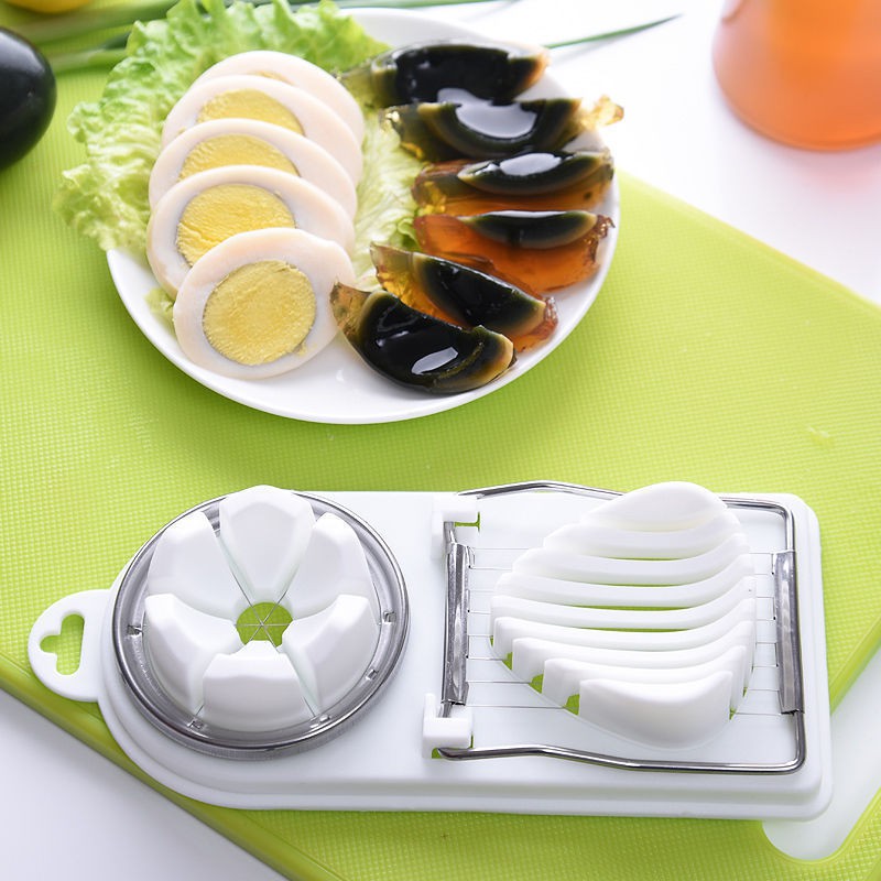 2 in 1 Stainless Steel Hard Boiled Egg Slicers Kitchenaid Safe Cutter