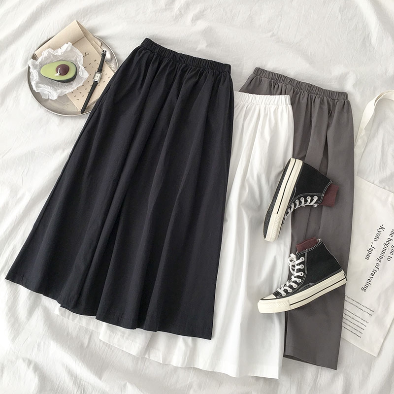 black and white long skirts