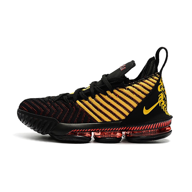 lebron 16 black and gold mens