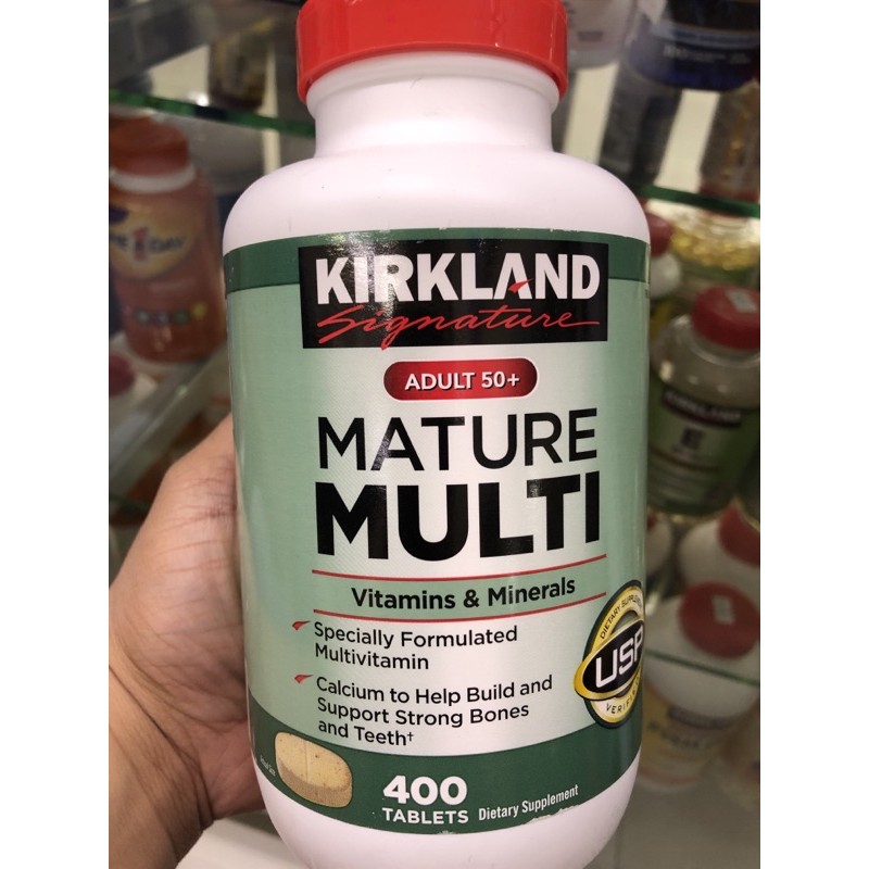 Kirkland signature adult 50+ mature multivitamins and minerals, 400