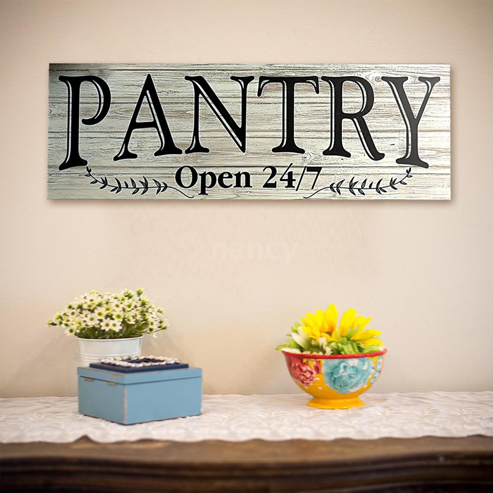 Wood Pantry Open 24 7 Sign Rustic Wall Decor For Home Kitchen Dining Room Restaurant Vintage Style Shopee Philippines