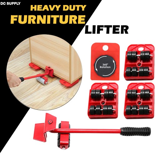 Easy furniture appliance lifter and rollers wheels moving tools