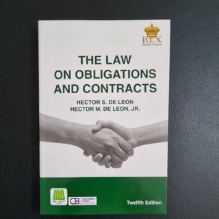 The Law On Obligations And Contracts 12th Edition By Hector De Leon ...