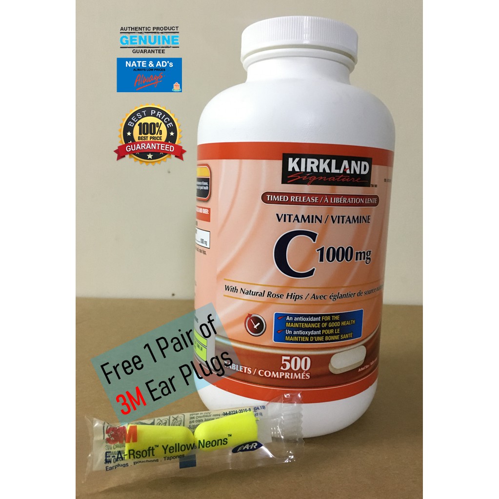 Kirkland Vitamin C 1000mg Tablets With Natural Rose Hips Shopee Philippines