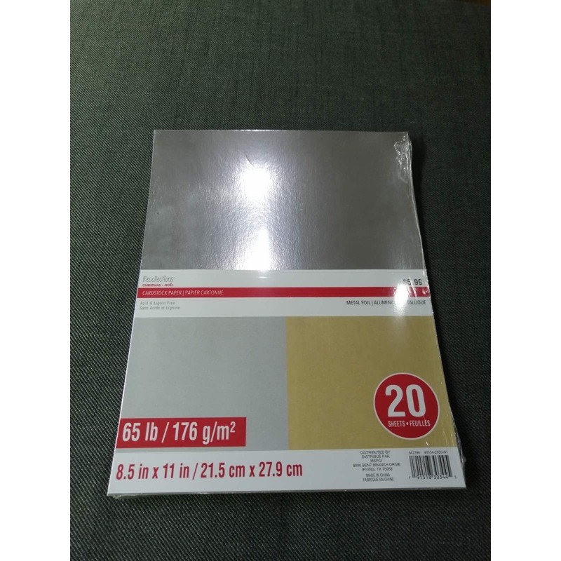 Silver And Gold Foil 8 5 X 11 Cardstock Paper By Recollections Shopee Philippines