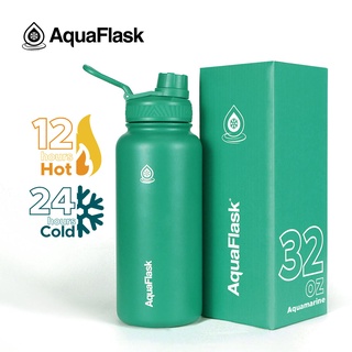 Aquaflask (32oz/40oz) Wide Mouth with Cap Lid Vacuum Insulated Drinking ...