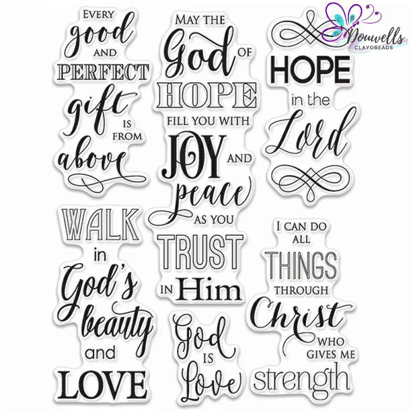 BIBLE VERSES CLEAR STAMP FAITH LOVE HOPE | Shopee Philippines