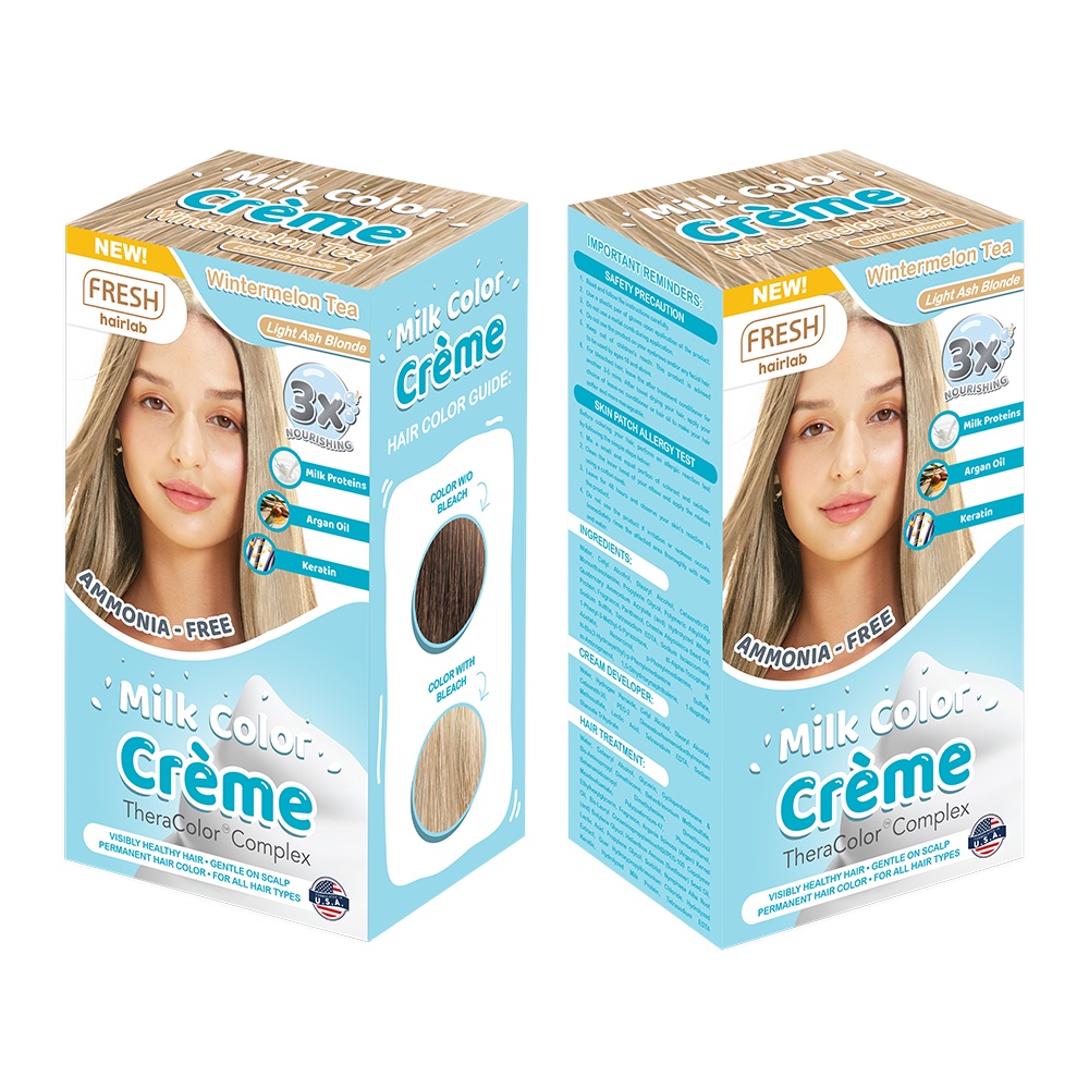 FRESH Hairlab Milk Color Creme Wintermelon Tea Light Ash Blonde 100ML