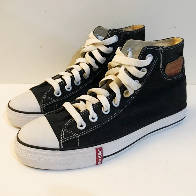 BRAND NEW (w/out box) Levis Hi Top Canvas Sneakers Black Pocket Leather  Patch Size  us /  eu | Shopee Philippines