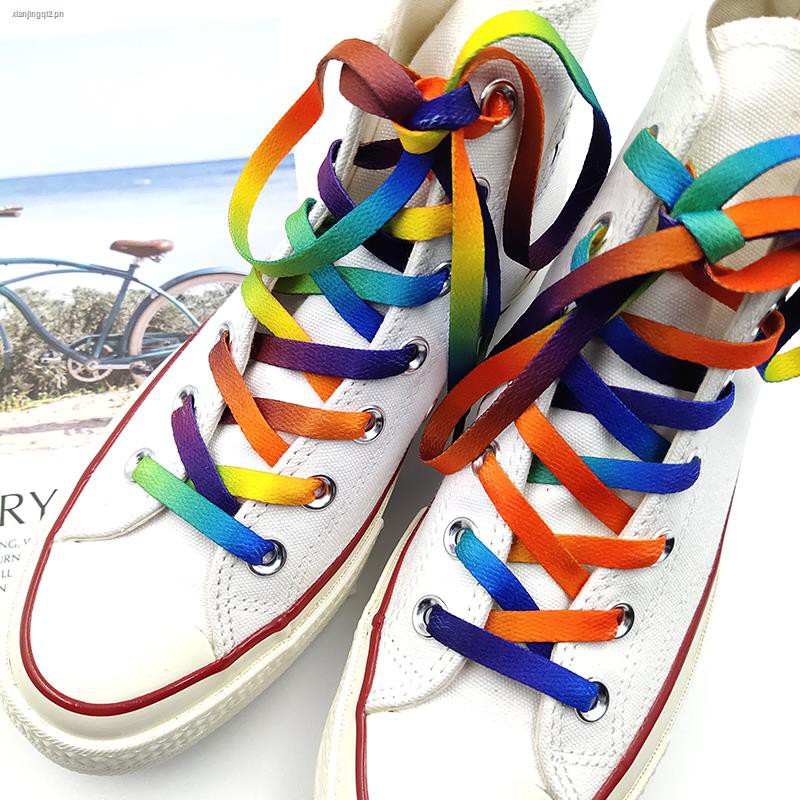 rainbow shoelaces converse