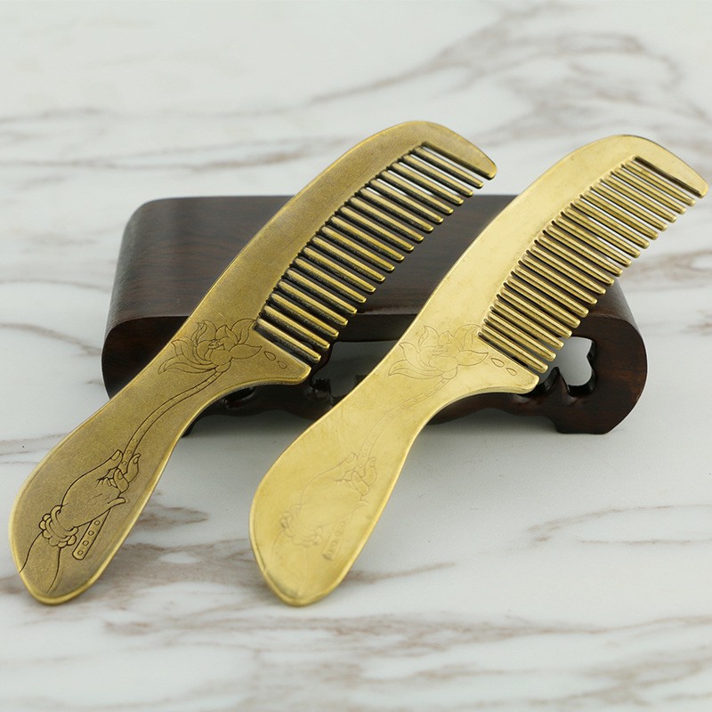 brass hair comb