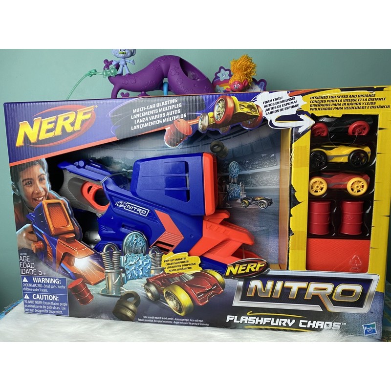 Nerf Nitro Flashfury Chaos Hasbro Create Stunts Car Blasting Targets *new* 