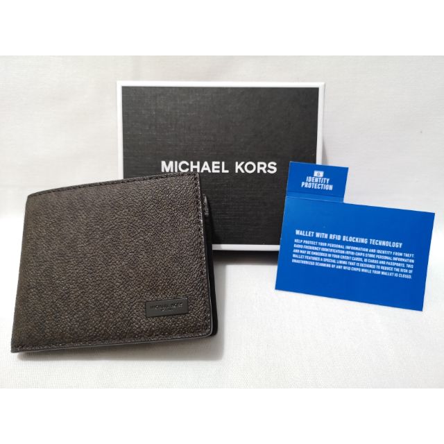 michael kors men's slim rfid bifold wallet