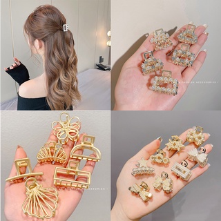 hair clamp rhinestone pearl alloy small hair clip high ponytail hair claw exquisite hair accessories gift