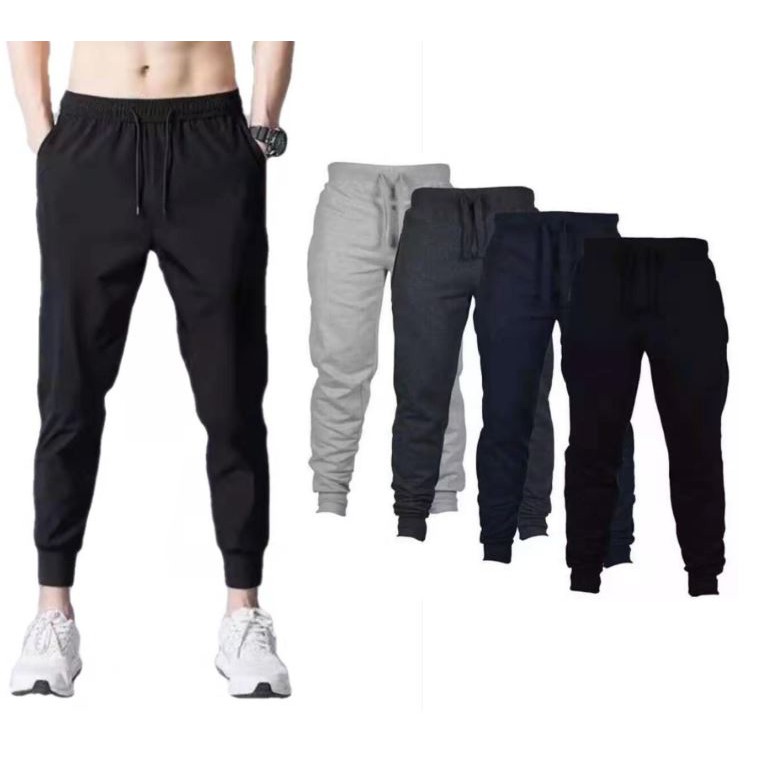 Unisex Plain Cotton Jogger Pants Track Jagger Pants Jogging Shopee Philippines