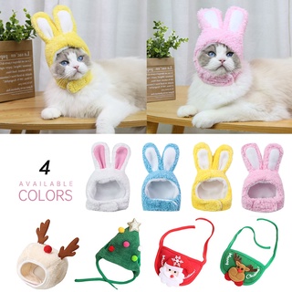 New Funny Pet Dog Cat Cap Costume Warm Rabbit Hat New Year Party Christmas Pets Bibs Holiday Caps for Dogs and Cats Party Decoration #6
