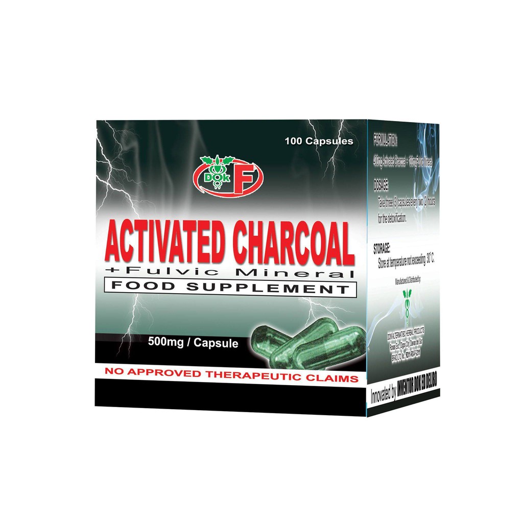 Dok F Activated Charcoal With Fulvic Minerals (100 Capsules) (cubao 