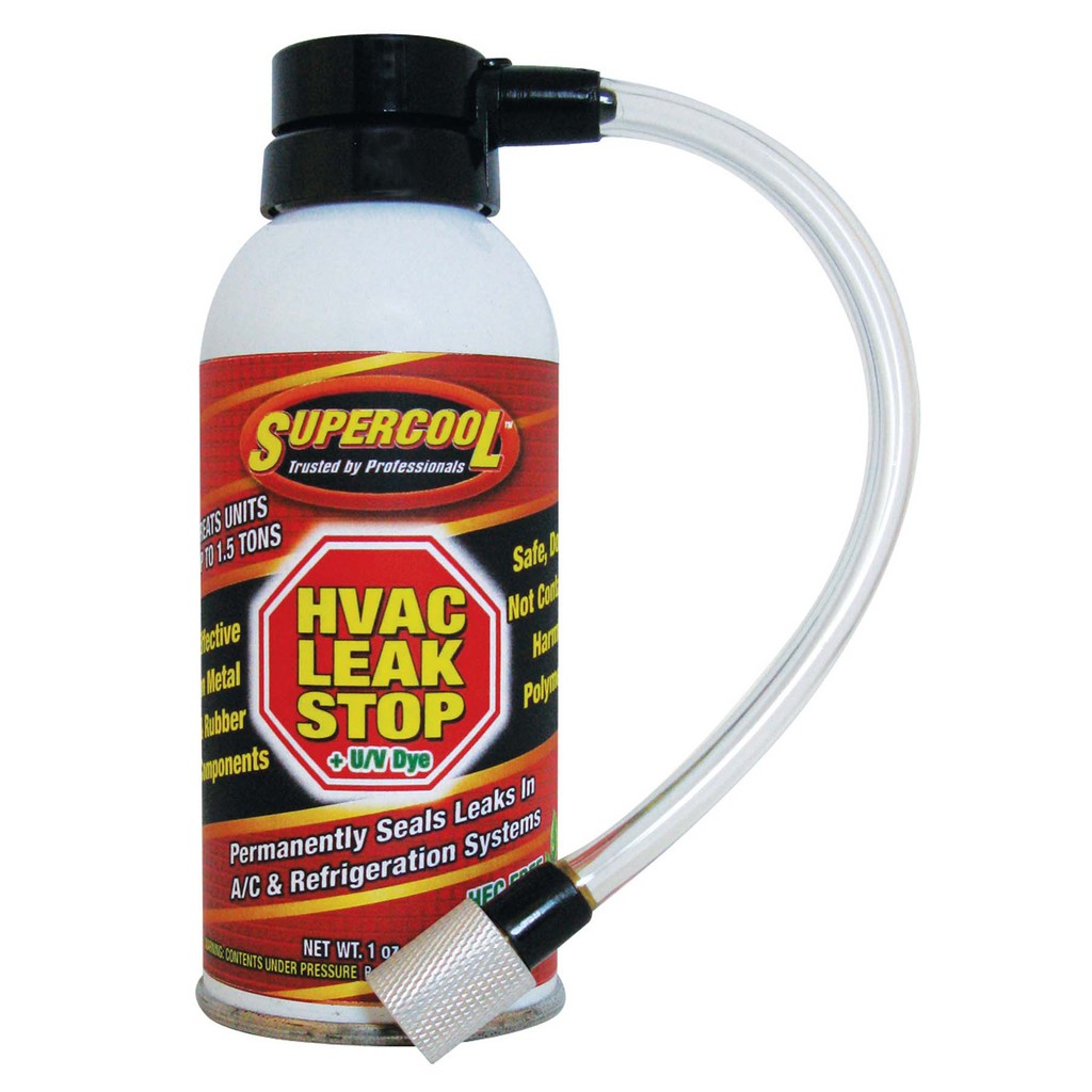[SUPERCOOL] HVAC/R LEAK SEAL, SEALANT, SEALER, U/V DYE (UP TO 1.5 TON
