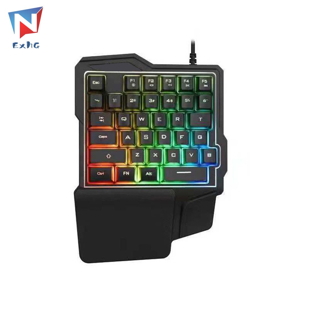 ExhG High quality One Hand Mechanical Gaming Keyboard Half Keyboard