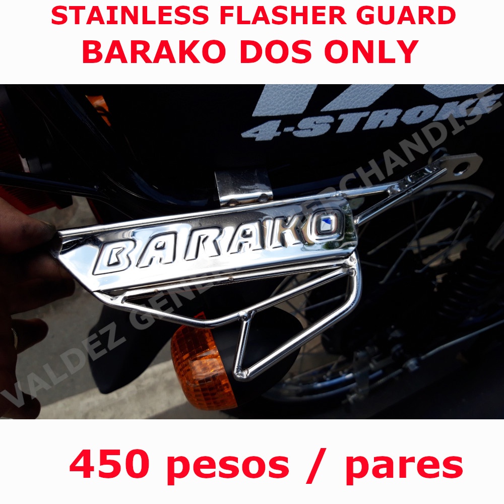 Kawasaki Barako 175,, FLASHER GUARD WINGS NEW STYLE BARAKO , Pair, 2pcs, for Barako 2 & 3 only