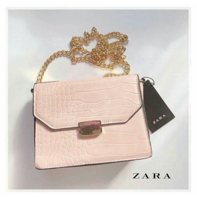 pink zara bag